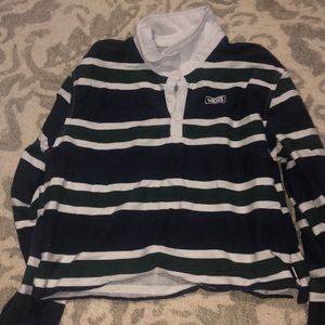 vans cropped collared shirt
